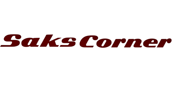 Text 'Saks Corner' in red on a white background